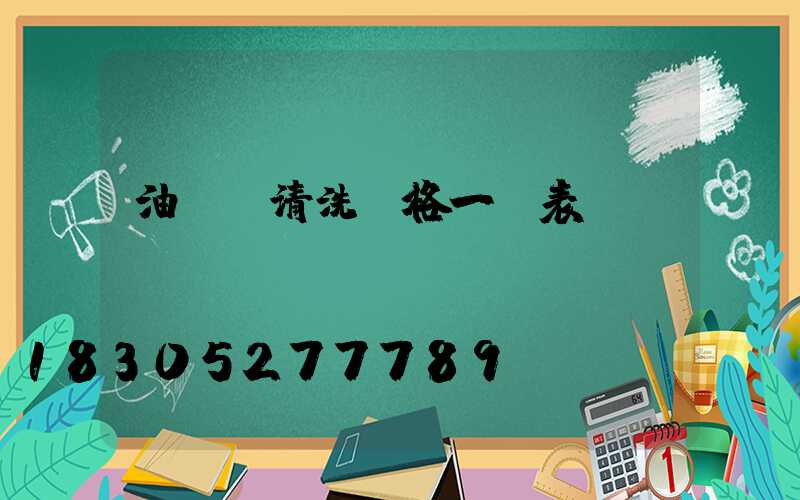 油煙機清洗價格一覽表