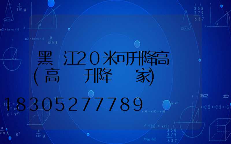 黑龍江20米可升降高桿燈(高桿燈升降機廠家)